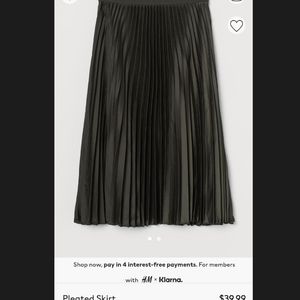 H&M pleated midi skirt